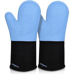 Guantes de Silicona Extra Largos para Horno con Forro Acolchado y Agarre Texturizado Antideslizante, Resistentes al Calor, para Barbacoa y Repostería - Product Image 1