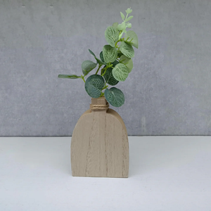 Vase à fleurs en bois fait main de haute qualité, design moderne style ferme, décoration de mariage et de maison, vente personnalisée - Product Image 2