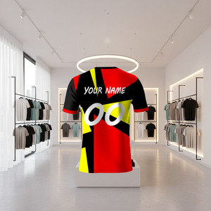 Camiseta de Sublimación para Hombre, Manga Corta, Cuello Redondo, Transpirable, de Poliéster, Lisa, para Proceso de Impresión por Sublimación - Product Image 3