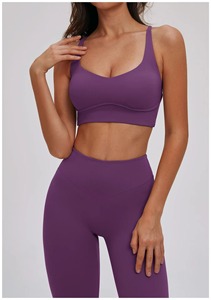 Soutien-gorge de sport sans couture personnalisé pour femme, dos croisé, dos nu, pour fitness, yoga et entraînement en salle de sport – Vente en gros - Product Image 2