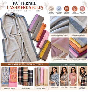 Estolas de Cachemira Estampadas, Suaves y Ligeras, con Bordes Elegantes para Mujer, Accesorios de Moda al por Mayor - Product Image 6