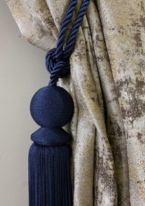 <b>Curtain</b> Tie Backs: Natural Rope & Cotton Tassel Tiebacks - Product Image 3