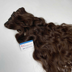 Los Mejores Proveedores de Extensiones de Cabello Vietnamitas de Doble Trama, Naturales y Onduladas, Color Castaño, Envío Directo - Product Image 6