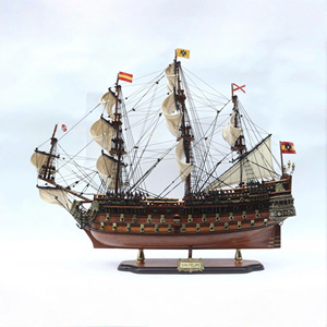VERSIÓN DE ALTO NIVEL DE DETALLE - SAN FELIPE ACABADO EN MADERA - Maqueta de Barco de Guerra Español de Madera Hecha a Mano y Pulida - Product Image 1