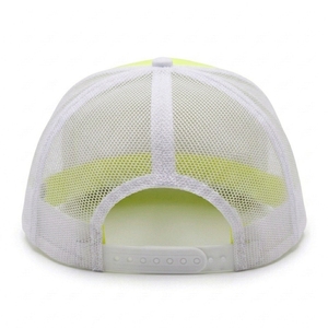Gorra Trucker OEM de 5 Paneles con Parche de Goma, Malla, Cierre Ajustable, Cuerda y Visera Curva, Logotipo Personalizado, Venta al por Mayor de Fábrica - Product Image 3