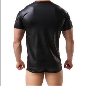 เสื้อเชิ้ตหนัง PU วินเทจสำหรับผู้ชาย แขนยาว ติดกระดุม สไตล์เรโทร แฟชั่นสตรีทแวร์ลำลอง เสื้อคลุมหนังนิ่ม ใส่ได้ทุกวัน ทันสมัย - Product Image 3
