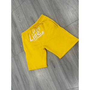 Pantalones Cortos de Algodón para Hombre con Apliques de Diamantes de Imitación, Cintura Elástica con Cordón, Estilo Casual Holgado para Verano - Product Image 6