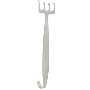 เครื่องมือผ่าตัดแบบแมนนวล Freeman Rake Retractor 4 ง่าม ทำจากเหล็กกล้าไร้สนิม สำหรับผ่าตัดทั่วไป ได้รับมาตรฐาน CE ISO13485 - Product Image 2