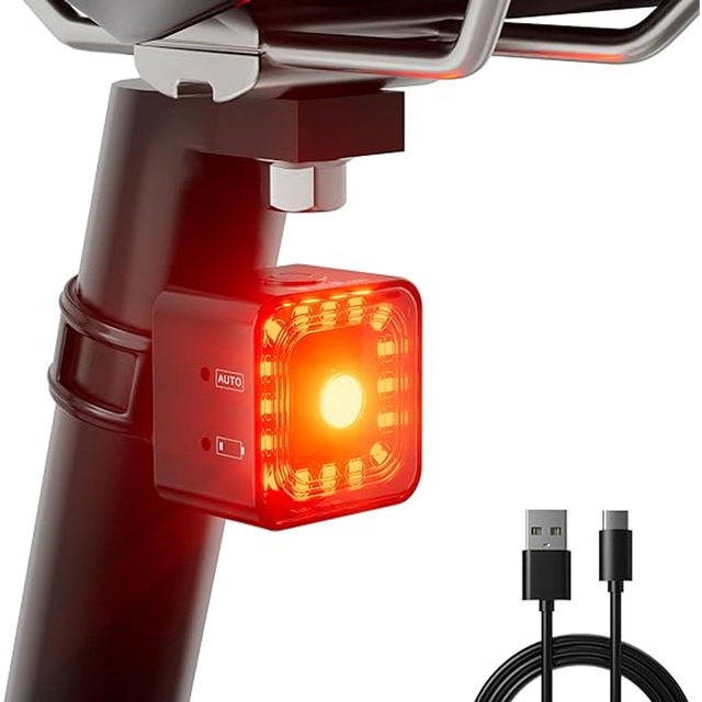 120 Lumens Waterproof Bicycle Light Cycling Brake Sensor Light for Night Riding Warning Bike Taillight Smart Bicycle Rear Light