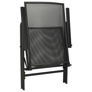 แอนทราไซต์4ชิ้นพับได้ตาข่ายเหล็กเฟอร์นิเจอร์ลานเก้าอี้ - Product Image 6
