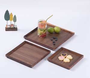 Large Handmade Wooden Ottoman Tray <b>Rustic</b> Decorative Serving Platter for Kitchen Dining <b>Coffee</b> <b>Table</b> Breakfast - Product Image 1