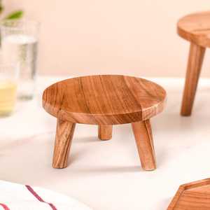 Finished <b>Round</b> Wooden Fruits Salad Dried Fruits Tea Coffee Decorative Tray Acacia Wood Serving Trays Wood <b>Round</b> Platter Trays - Product Image 6