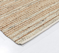 DICO fait à la main réversible Jute tressé tapis tapis naturel pour un usage domestique-pour bureau salon cuisine chambre canapé zone