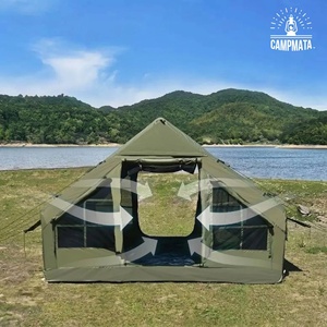 เต็นท์แคมป์ปิ้งเป่าลม CAMPMATA CM170 สำหรับครอบครัว 4-5 คน ขนาด 300x210x200 ซม. สีเขียวมะกอก กว้างขวาง ทนทานต่อสภาพอากาศ เหมาะสำหรับแคมป์ปิ้งแบบ Glamping - Product Image 4