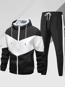 Conjunto Deportivo de Otoño-Invierno para Hombre, Diseño Sólido, Ropa Deportiva de Moda, Tallas Grandes, Conjunto de Jogger, Ropa Informal - Product Image 6