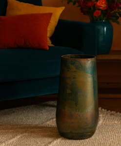 Jarrón de Flores de Aluminio Hecho a Mano, Estilo Americano, Diseño Antiguo, con Acabado de Latón Antiguo, Tamaños Personalizables para Uso Doméstico - Product Image 3