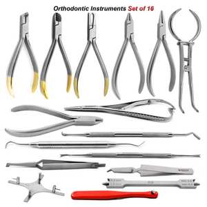 ชุดเครื่องมือจัดฟัน 16 ชิ้น คีมจัดฟัน ลวดจัดฟัน คีมตัดสายรัดฟัน เครื่องมือทันตกรรม ชุดสำหรับทันตแพทย์จัดฟันมืออาชีพ - Product Image 5