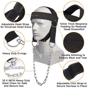 Harnais de tête confortable pour entraînement de résistance du cou, équipement réglable pour exercices de force, fitness et rééducation - Product Image 5