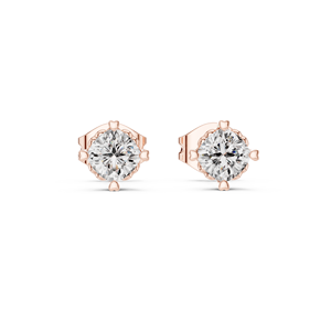 Diamante clásico de 0.5 quilates, corte redondo, cultivado en laboratorio, incrustado en oro rosa de 18 quilates, para compromiso, boda, fiesta, San Valentín, uso diario. - Product Image 3