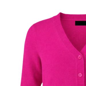 Cárdigan Rosa Bordado con Botones, Suéter de Punto de Manga Larga, Suave, Informal, a la Moda, para Usar en Capas, Estilo de Ropa para el Día a Día - Product Image 4