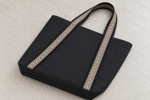 Black <b>Canvas</b> Tote Bag Strap Shoulder Crossbody Handbag Large Capacity Casual Travel <b>Shopper</b> - Product Image 5