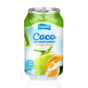 Proveedor OEM, Bebida de Agua de Coco de 330 ml, Sabor a Semilla de Loto, Naranja, Calamansi y Melocotón, Bebida en Lata de Aluminio, Certificación Halal - Product Image 2