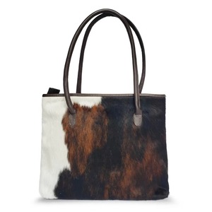 Bolso Tote de Cuero Genuino con Pelo de Vaca al por Mayor, Bolso de Hombro Vintage de Gran Capacidad, Bolso de Mano Ligero - Product Image 1
