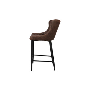 Modern Quilted Velvet <b>Bar</b> Chair with Metal Legs Luxury Counter Height Dining <b>Stool</b> for Home Cafe Restaurant - Product Image 3