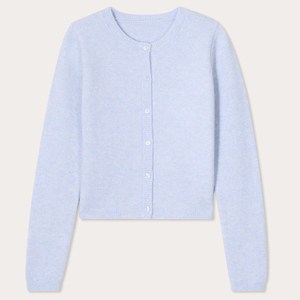 Suéter de punto suave con cuello en V de mezcla de mohair transpirable para mujer, jersey abotonado, blusa de moda de invierno, top acogedor - Product Image 2
