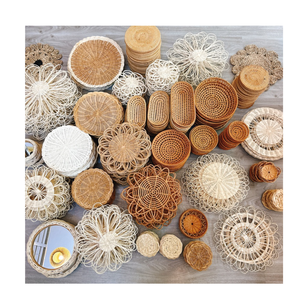 Boho Coastal <b>Dining</b> <b>Table</b> <b>Rattan</b> Placemat Natural Woven Decor Vietnam - Product Image 2