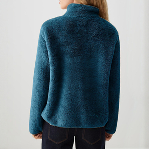 Eco-Friendly <b>Women's</b> Recycled <b>Micro</b> <b>Fleece</b> Polar Sherpa <b>Fleece</b> Jacket Custom Full Zip Outdoor Jacket - Product Image 5