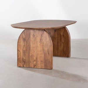 Vandana Hexa Merino Oval <b>dining</b> <b>table</b> in acacia wood (200x100 cm) Bedum - Product Image 4