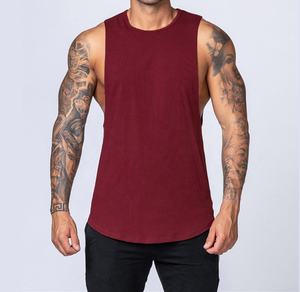 Mens Vintage Knitted 100% Cotton Breathable Quick Dry Tank Top Fitness Gym <b>Stringer</b> Singlet Sports <b>Vest</b> Custom Design Casual - Product Image 3
