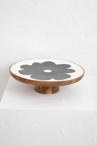 Wooden Eco-Friendly <b>Cake</b> <b>Stand</b> <b>Set</b> Round Pink Non-Stick Surface 1-Piece Dessert Display Handmade Crafted Hand Wash Only - Product Image 2