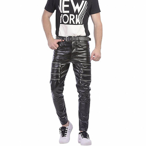 Pantalones de Cuero Genuino para Hombre, Estilo 2026, Corte Recto, Cintura Media, Casuales, Estilo Urbano, Hechos en Fábrica - Product Image 5