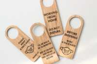 VIFARMEX Cintres de porte en bois 2 pièces Design artistique rustique minimaliste Formes variées Décoration pour la maison, le commerce et le bureau