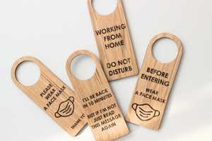 Letrero de Madera Grabado Personalizado para Puerta, Letrero de No Molestar para Hotel, Oficina, Airbnb, Venta al por Mayor, OEM - Product Image 5