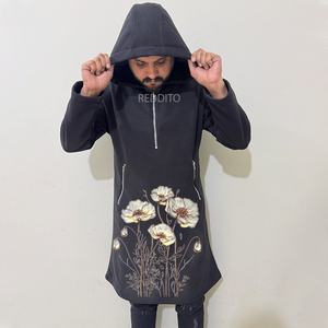 Suministro Directo de Fábrica, Sudaderas Modestas Largas para Hombre, Fabricación Pakistaní, Ropa Urbana, Sudadera 100% Algodón para Hombre en Venta - Product Image 1