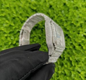 Reloj ZAWO HOUSE de Lujo Automático para Hombre, Estilo Hip Hop, con Moissanita VVS1, 41mm, 20mm, Acero Inoxidable, Deportivo, con Cristal y Agujas - Product Image 6