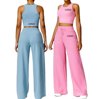 Ensemble de yoga pour femme 2026 de qualité supérieure avec logo personnalisé, comprenant un legging taille haute froncé aux fesses et un soutien-gorge de sport assorti, ensemble d'entraînement deux pièces