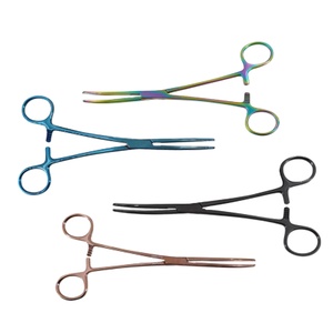 Pinces Carmalt 8 pouces courbées, pinces hémostatiques chirurgicales, acier inoxydable coloré, instruments médicaux, vétérinaires, dentaires - Product Image 1