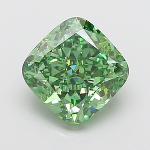 Diamant de laboratoire vert vif fantaisie modifié taille coussin, certifié IGI, 4,06 carats, clarté VS2, polissage excellent, pierre précieuse non montée - Product Image 4