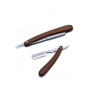 Navaja de Afeitar con Mango de Madera y Hoja Única de Acero Inoxidable, Navaja de Barbero para Cabello, Rostro y Cuerpo. - Product Image 2