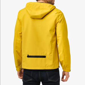 Veste coupe-vent imperméable respirante à capuche en toile softshell avec logo frontal pour l'hiver - Product Image 6
