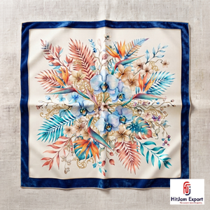 Custom Fashion Satin Printed <b>Scarf</b> OEM ODM Private Label Logo Branding Manufacturer Nigeria Ghana Kenya Congo Senegal Tanzania - Product Image 6