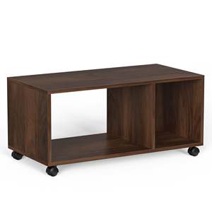 Mesa de Centro Moderna Taury de Madera de Arce Marrón/Consola para Tetera con Ruedas para Sala de Estar, Muebles de Hogar, Compatible con Juego de Sofás - Product Image 3