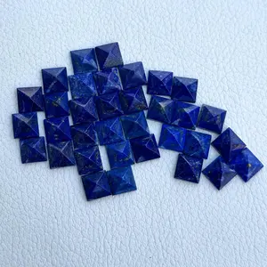 Wholesale Price Natural Lapis Lazuli 5/6/7/8/9/10mm Square Pyramid Loose Certified Gemstone Latest Trendy Products From Supplier