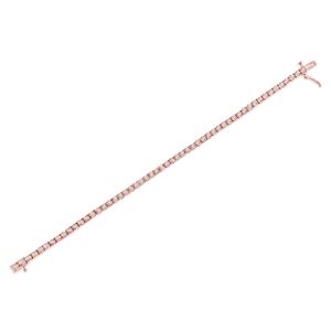 Bracciale Tennis in Argento Sterling 925 con Diamanti Taglio Rotondo Sfaccettato Miracolosamente Incastonati (1.0 carati totali, Colore I-J, Purezza I3) - Product Image 4