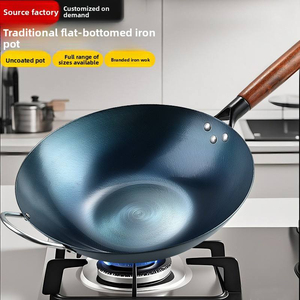 Wok Ligero de Acero al Carbono Antiadherente con Mango de Madera, Sartén Fácil de Limpiar, Apto para Lavavajillas, para Estufas de Gas e Inducción, 30 cm - Product Image 5
