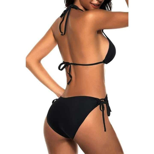 Nouveauté, dernier design, ensemble de bikini pour femmes de haute qualité, 2 pièces, logo sur le devant, 100% polyester et élasthanne, respirant, fabriqué au Pakistan - Product Image 4